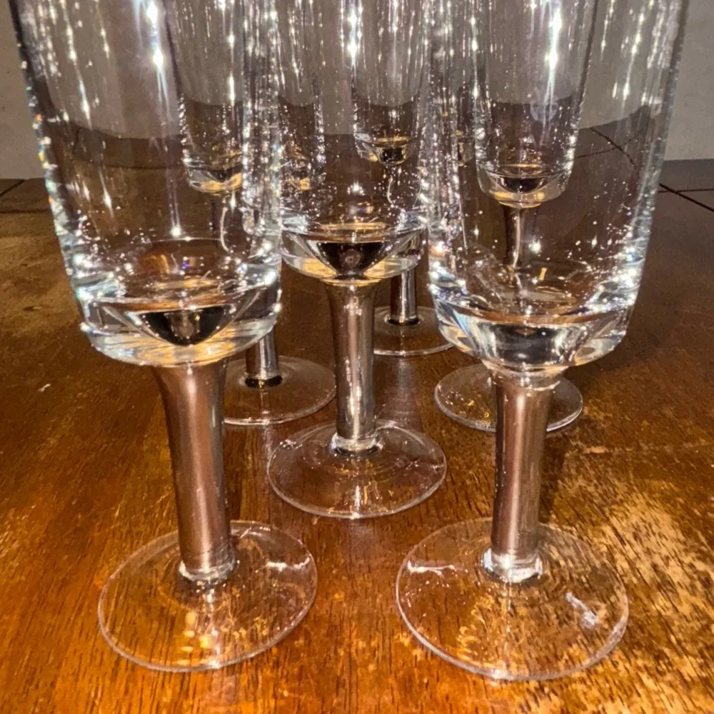 Crate & Barrel Champagne Flutes READ